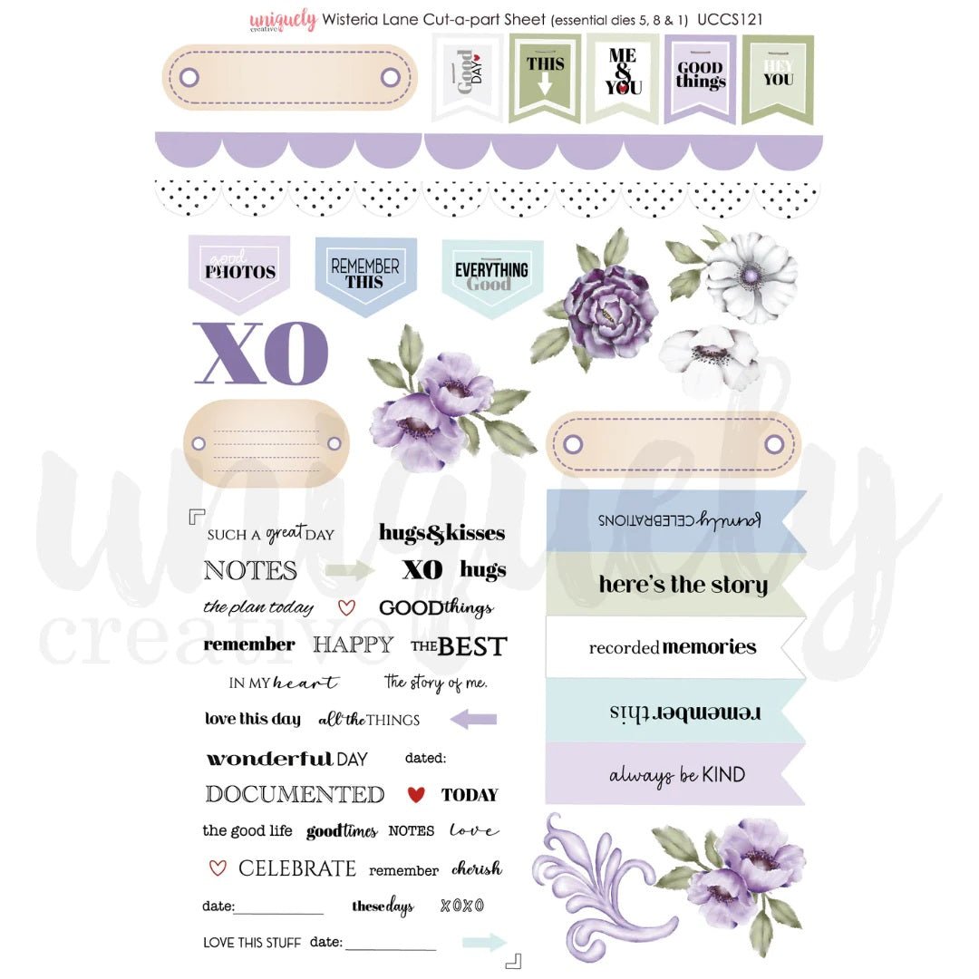 Uniquely Creative - Wisteria Lane Bundle Kit (+complementary 5/sheet cardstock pack) - The Crafty Kiwi