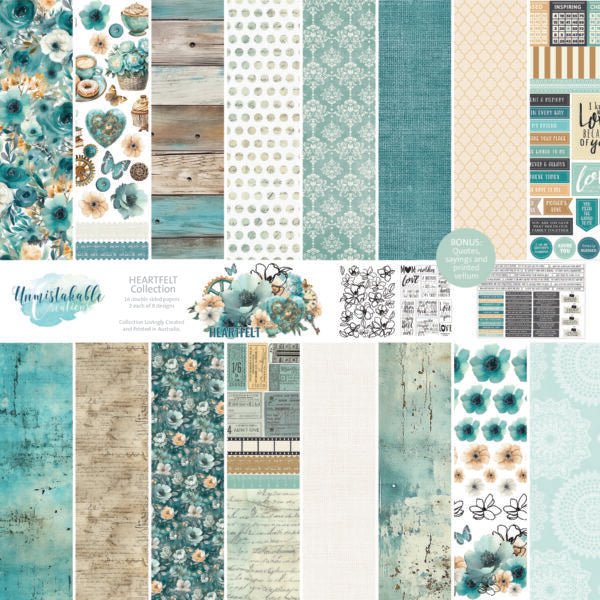 Unmistakable Creations - Heartfelt Collection Layout Kit - The Crafty Kiwi