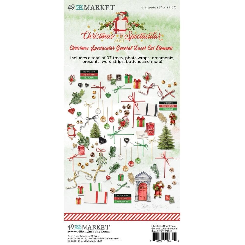 49 and Market - CHRISTMAS SPECTACULAR - Laser Cut Outs - Elements - The Crafty Kiwi