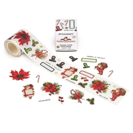 49 and Market - CHRISTMAS SPECTACULAR - Washi Tape Stickers Roll - The Crafty Kiwi
