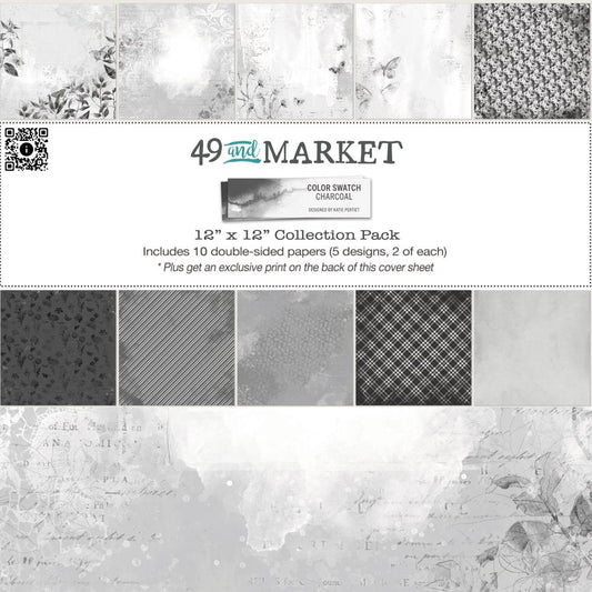 49 and Market - COLOR SWATCH: CHARCOAL - 12x12 Collection Pack - The Crafty Kiwi