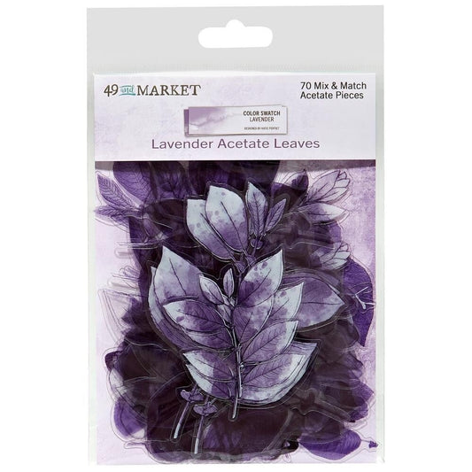 49 and Market - Color Swatch: LAVENDER - Acetate Leaves - The Crafty Kiwi