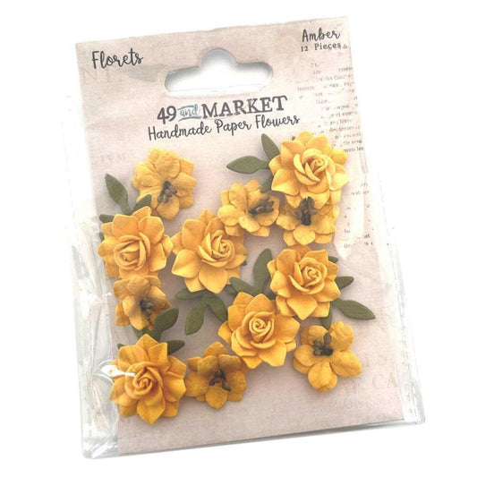 49 and Market - Florets Paper Flowers - Amber - The Crafty Kiwi