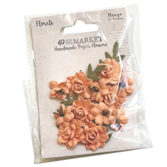 49 and Market - Florets Paper Flowers - Mango - The Crafty Kiwi