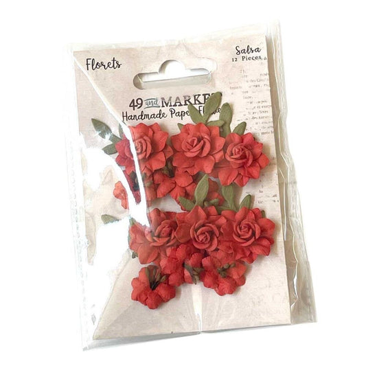 49 and Market - Florets Paper Flowers - Salsa - The Crafty Kiwi