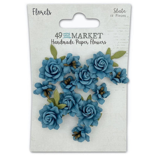 49 and Market - Florets Paper Flowers - Slate - The Crafty Kiwi