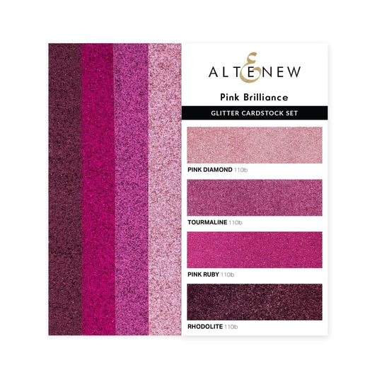 Altenew - Glitter Gradient Cardstock Set - Pink Brilliance 3” x 6” - The Crafty Kiwi