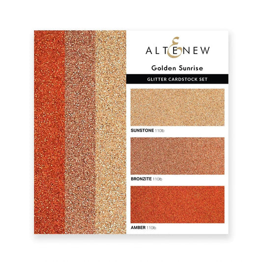 Altenew - Sparkling Twilight Glitter Gradient Cardstock 3"X6" Golden Sunrise (Sunstone, Bronzite, Amber) - The Crafty Kiwi