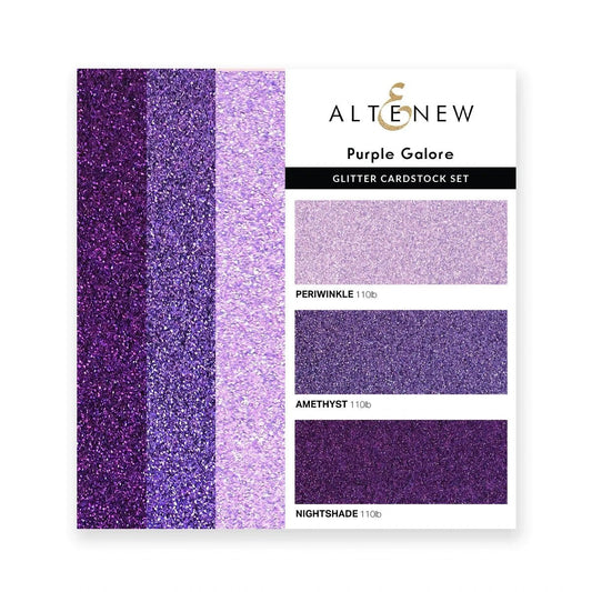 Altenew - Sparkling Twilight Glitter Gradient Cardstock 3"X6" Purple Galore (Periwinkle, Amethyst, Nightshade) - The Crafty Kiwi