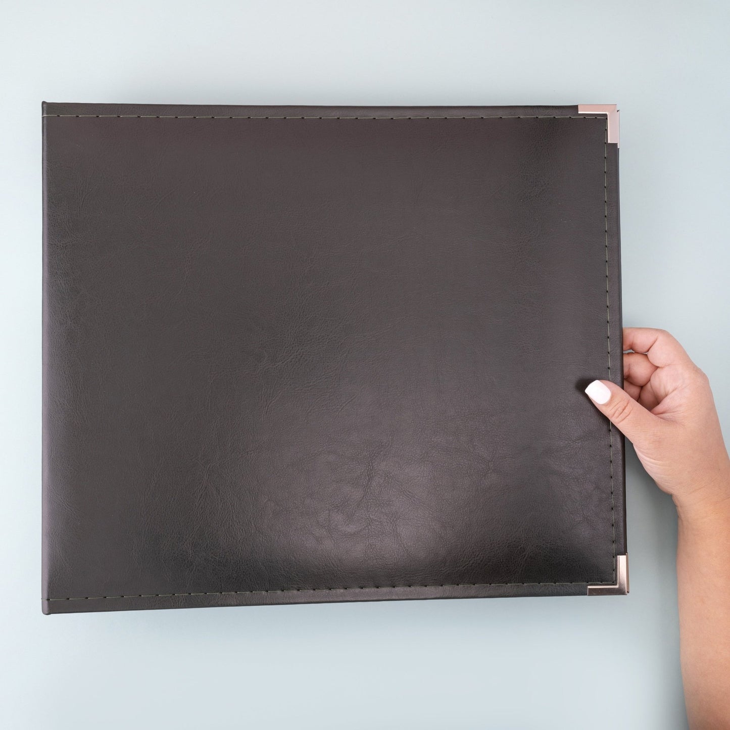 American Crafts - We R Classic Black Leather D-Ring Album 12"X12" - The Crafty Kiwi