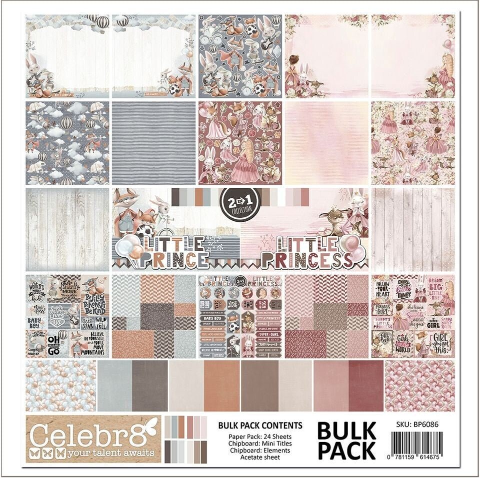 Celebr8 - Little Prince & Little Princess Bulk Pack - The Crafty Kiwi