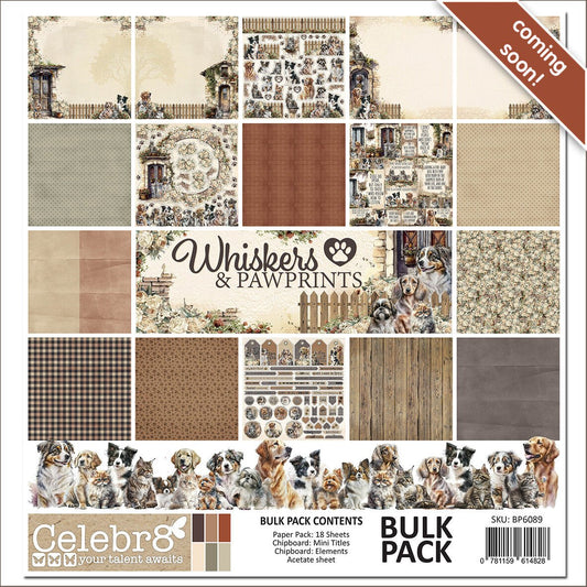Celebr8 - Whiskers and Pawprints Bulk Pack - The Crafty Kiwi