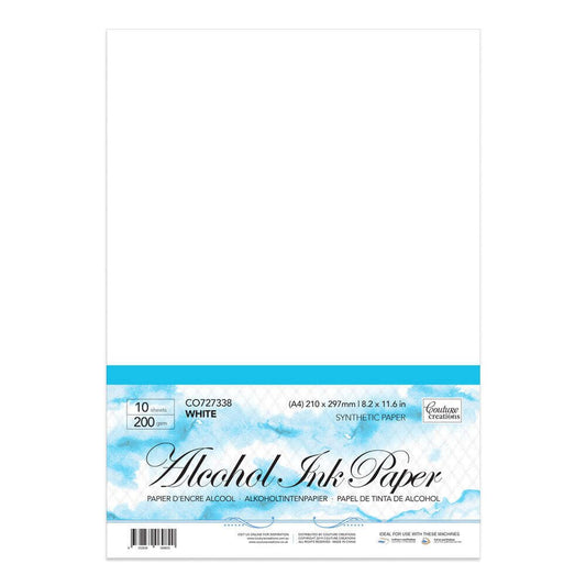 Couture Creations - Synthetic Paper - White A4 - 200gsm (10 sheets per pack) - The Crafty Kiwi