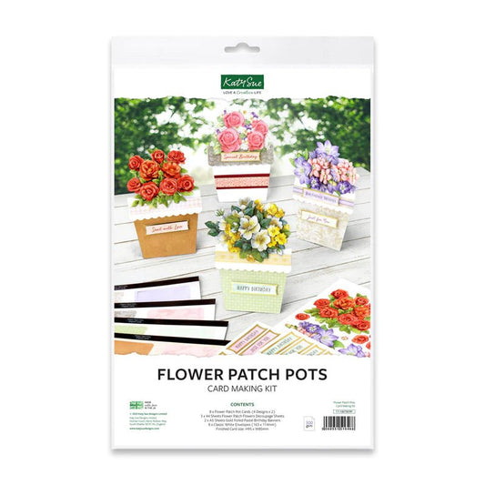Katy Sue - Flower Patch Pots Card Making Kit (4/pack) - The Crafty Kiwi