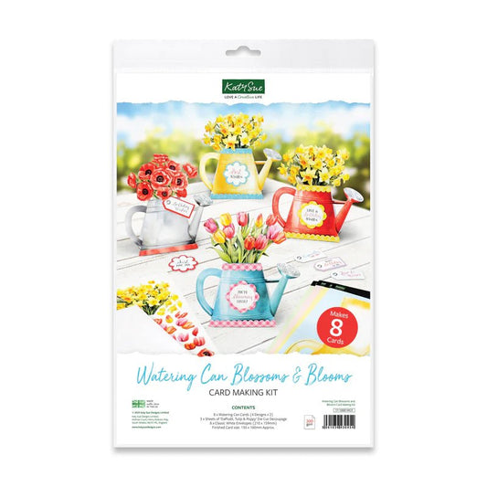 Katy Sue - Watering Can Blossoms & Blooms Card Making Kit (4/pack) - The Crafty Kiwi