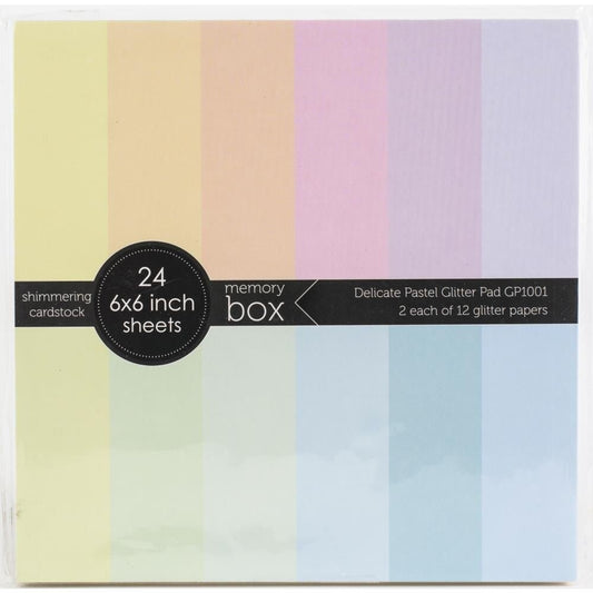 Memory Box - Pastel Glitter 6x6 Paper Pad - The Crafty Kiwi