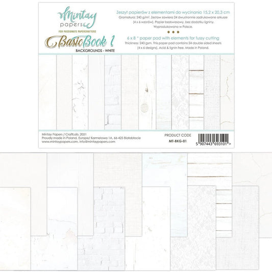 Mintay - Basic Book 1 - Backgrounds White - The Crafty Kiwi