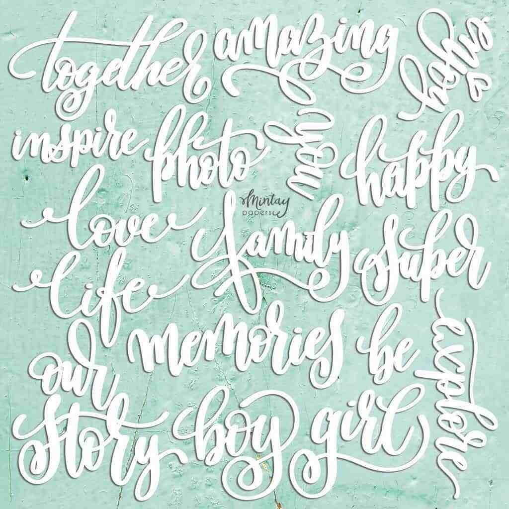 Mintay - Chippies - Word Set - The Crafty Kiwi