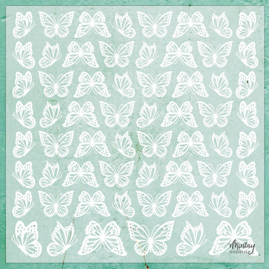 Mintay - Decorative Vellum 12x12 - Butterflies (1/sheet) - The Crafty Kiwi