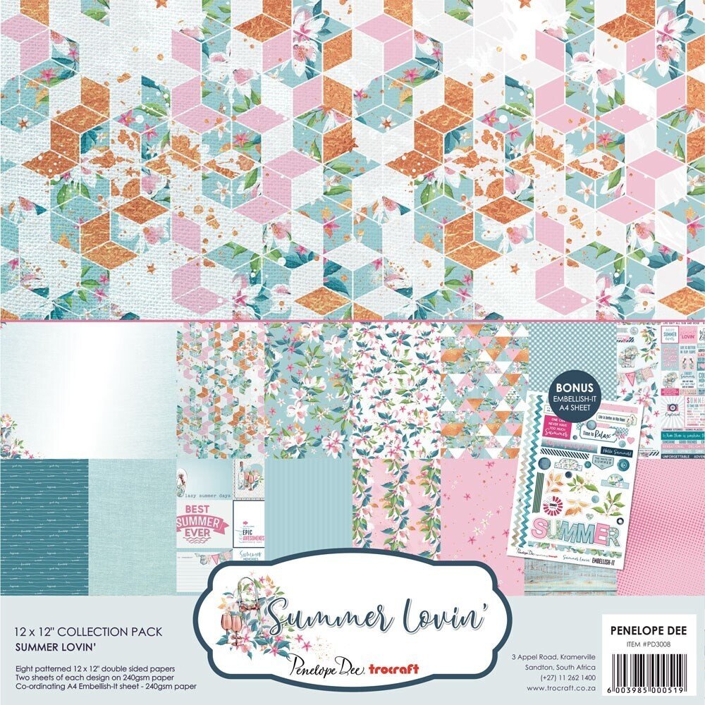 Penelope Dee - Summer Lovin' 12X12 Collection Kit - The Crafty Kiwi