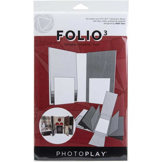 PhotoPlay - 4 1/2 x 8 1/2 Folio Album - white #3 - The Crafty Kiwi