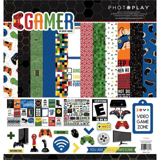 PhotoPlay - Gamer - 12x12 Paper Pack - The Crafty Kiwi