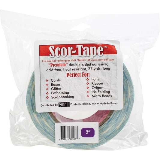 ScorPal - Scor-Tape Premium Double-sided Tape -27yd (24.7m) 2" - The Crafty Kiwi