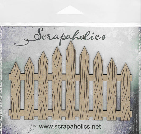 Scrapaholics - Laser Cut Chipboard - Picket Fence - The Crafty Kiwi