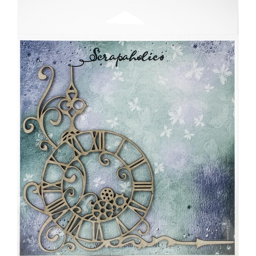 Scrapaholics - Laser Cut Chipboard - Steampunk Clock Corner - The Crafty Kiwi