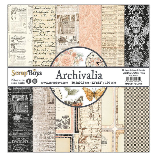 ScrapBoys - Archivalia Extra pages (pack of 4) - The Crafty Kiwi