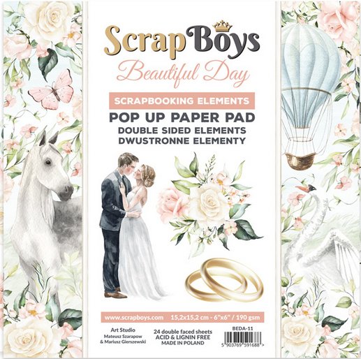 ScrapBoys - Beautiful Day 6X6 POP-UP - The Crafty Kiwi