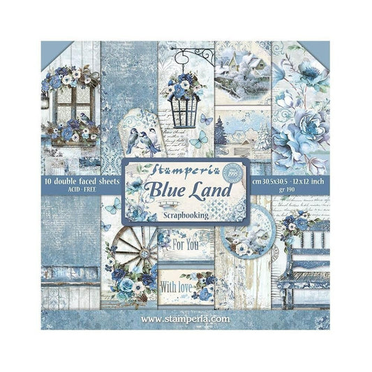 Stamperia - Blue Land 12x12 Paper Pack - The Crafty Kiwi