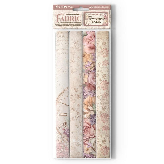 Stamperia - Romance Forever - Fabric 12x12 (4/pack) - The Crafty Kiwi