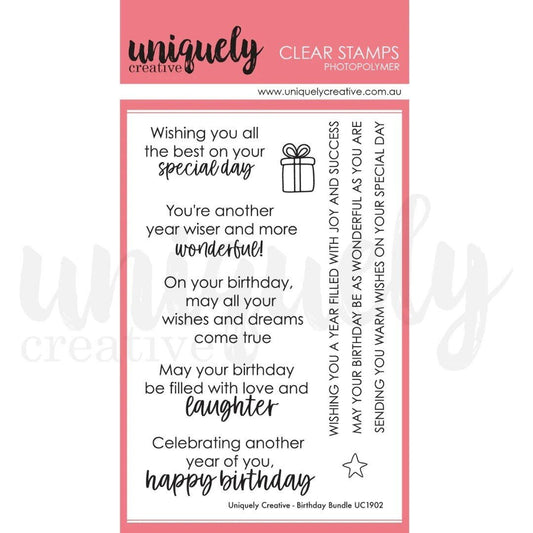 Uniquely Creative - Birthday Bundle Stamp - The Crafty Kiwi