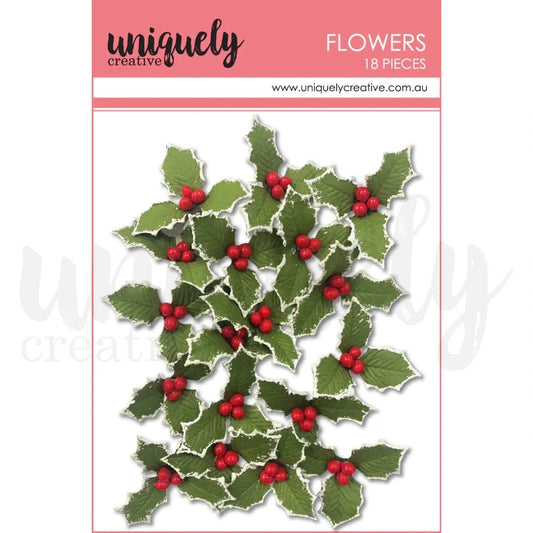 Uniquely Creative - Christmas Holly Flowers - The Crafty Kiwi