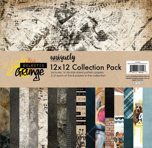 Uniquely Creative - Eclectic Grunge - 12x12 Bundle Kit - The Crafty Kiwi