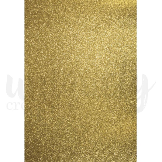 Uniquely Creative - Glitter Cardstock - Gold - A4 (single sheet) - The Crafty Kiwi