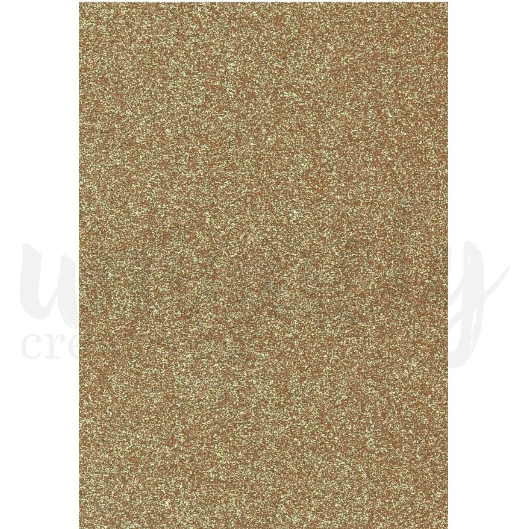 Uniquely Creative - Glitter Cardstock - Rose Gold - A4 (single sheet) - The Crafty Kiwi