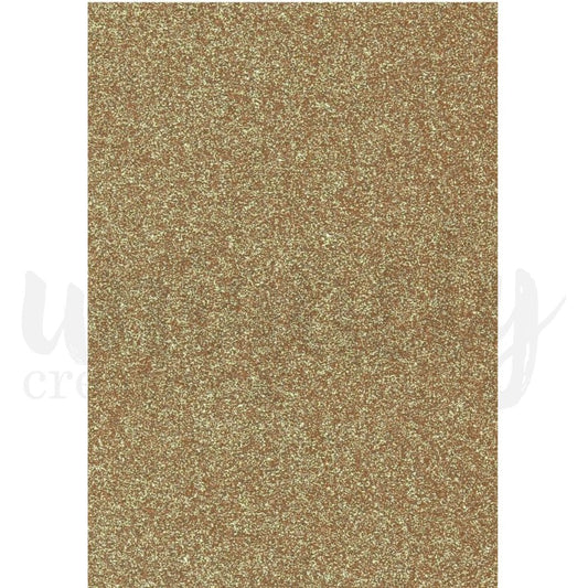 Uniquely Creative - Glitter Cardstock - Rose Gold - A4 (single sheet) - The Crafty Kiwi