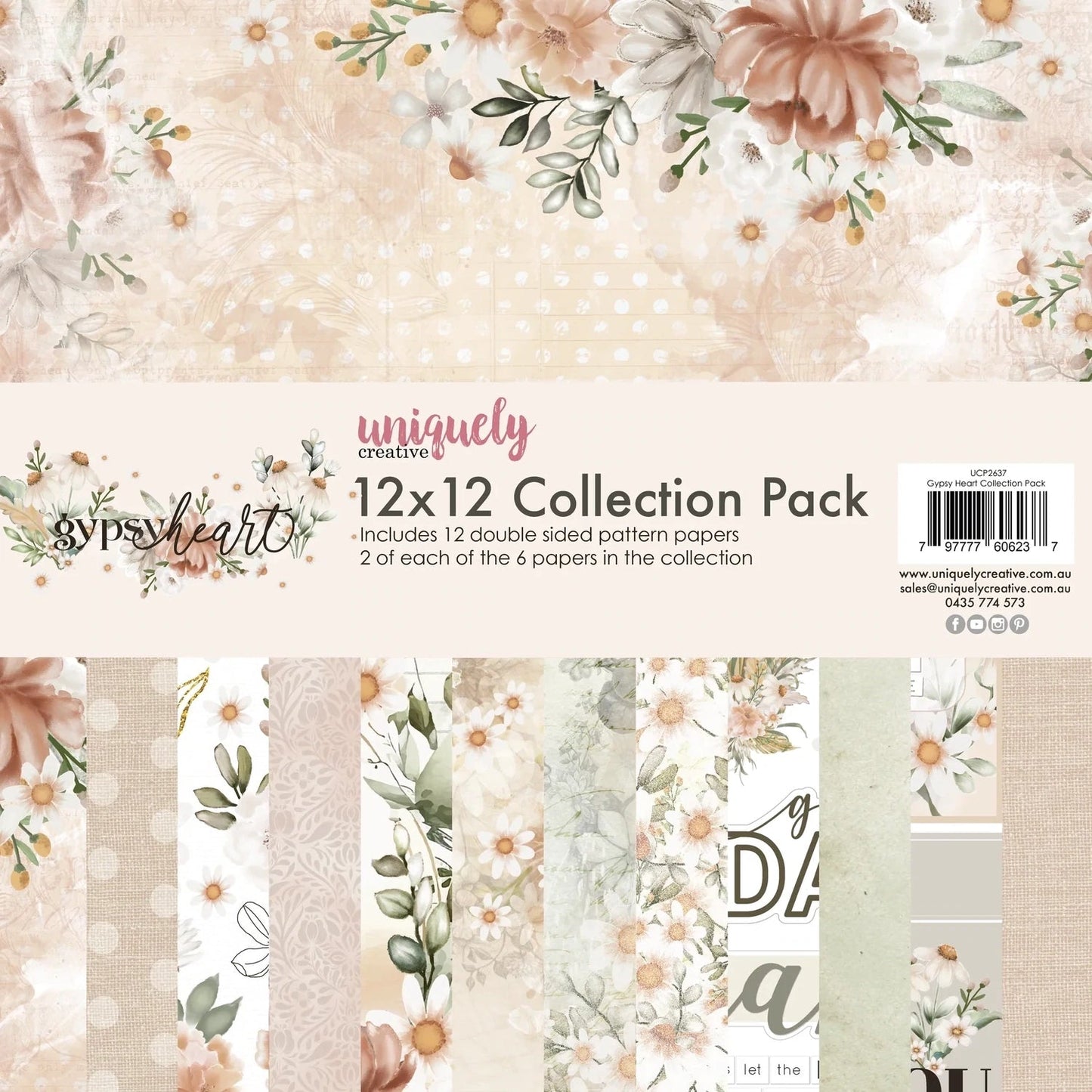 Uniquely Creative - Gypsy Heart Bundle Kit 12X12 - The Crafty Kiwi
