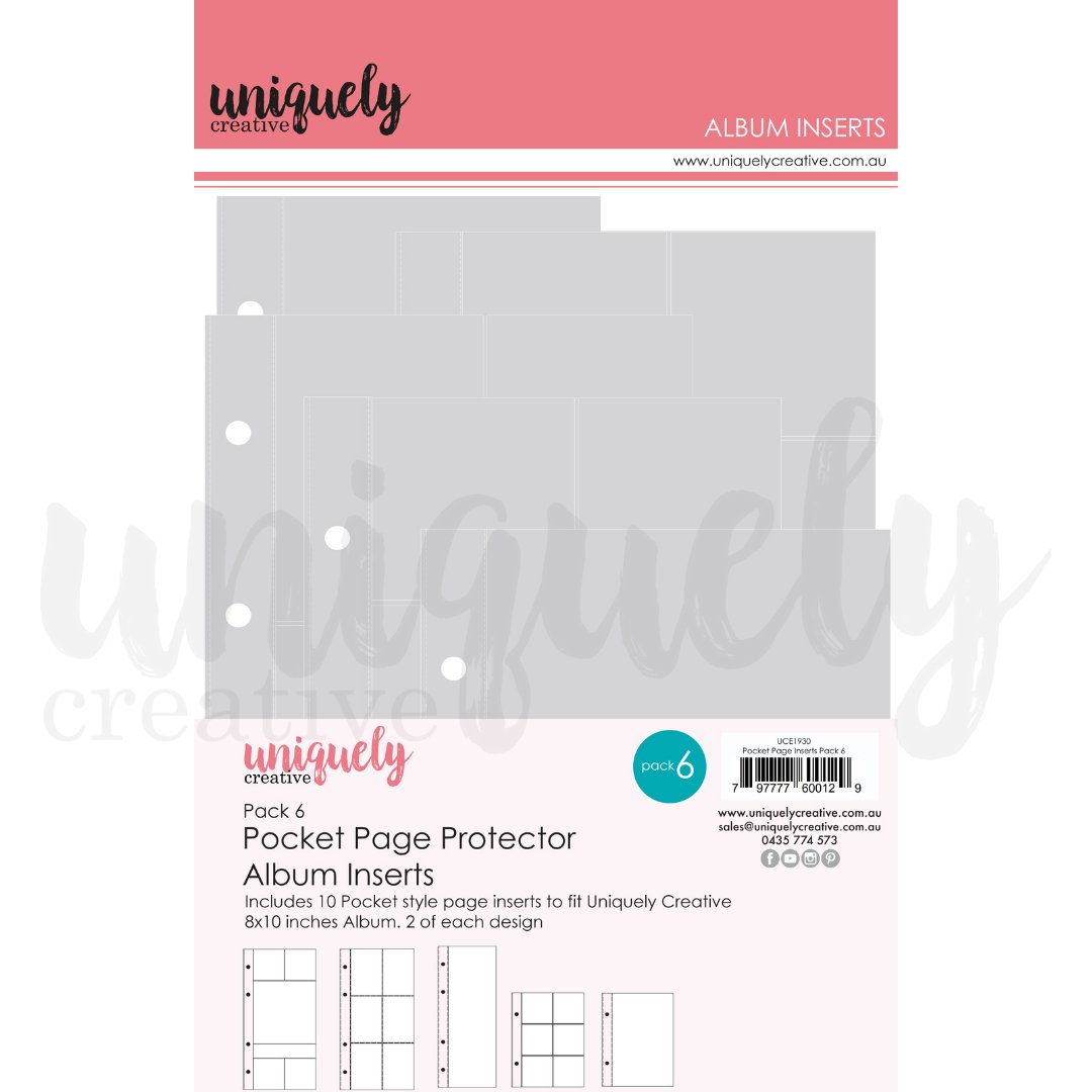 Uniquely Creative - Pocket Page Album Inserts - Pack #6 - The Crafty Kiwi