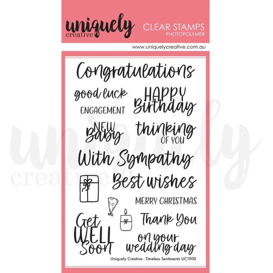 Uniquely Creative - Timeless Sentiments Stamp - The Crafty Kiwi
