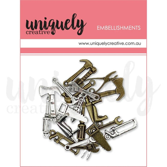 Uniquely Creative - Tiny Tools Metal Embellishments - The Crafty Kiwi