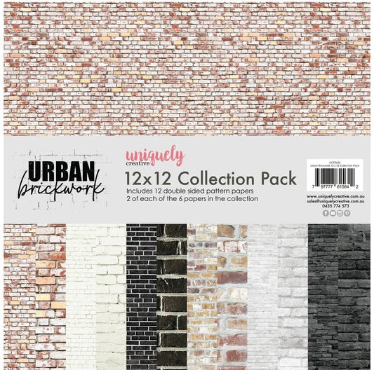 Uniquely Creative - URBAN BRICKWORK 12x12 Paper Pack - The Crafty Kiwi