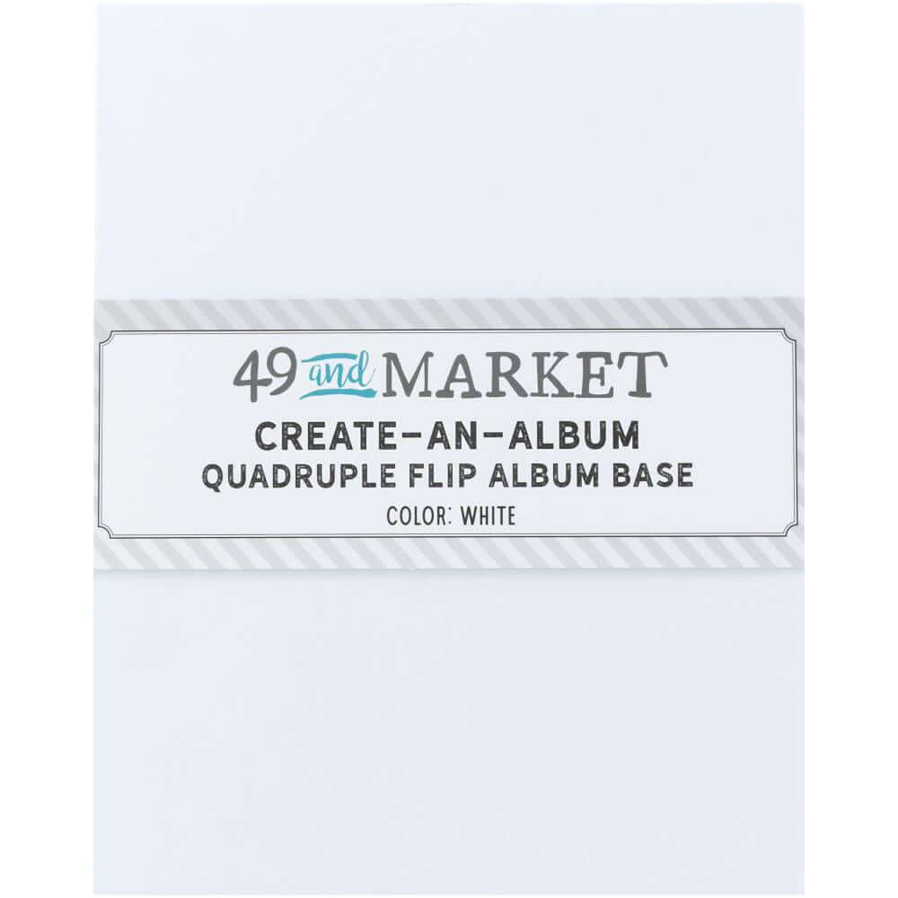 49 and Market - Create-An-Album Quadruple Flip Album Base - White
