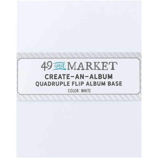 49 and Market - Create-An-Album Quadruple Flip Album Base - White