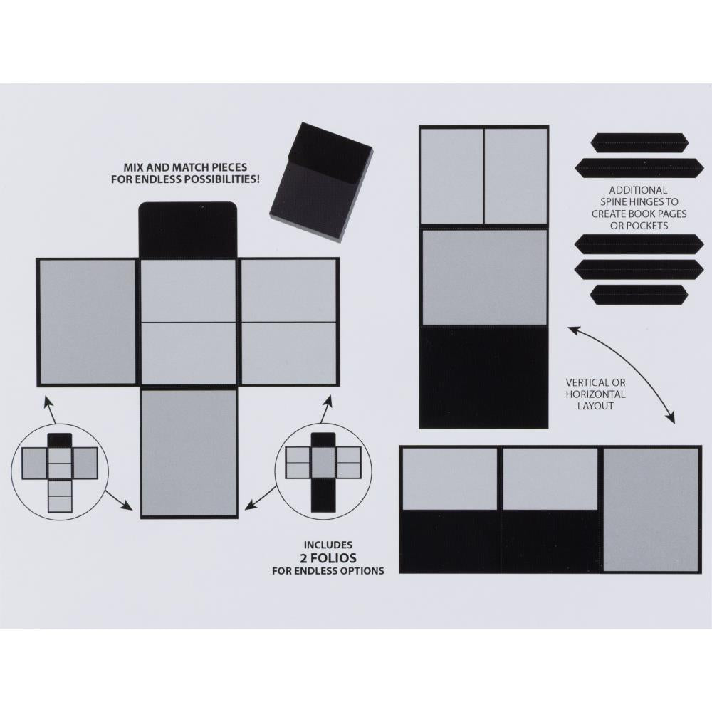 49 And Market - Create-An-Album Foundation Inserts 6x8 Assortment 2 - Black