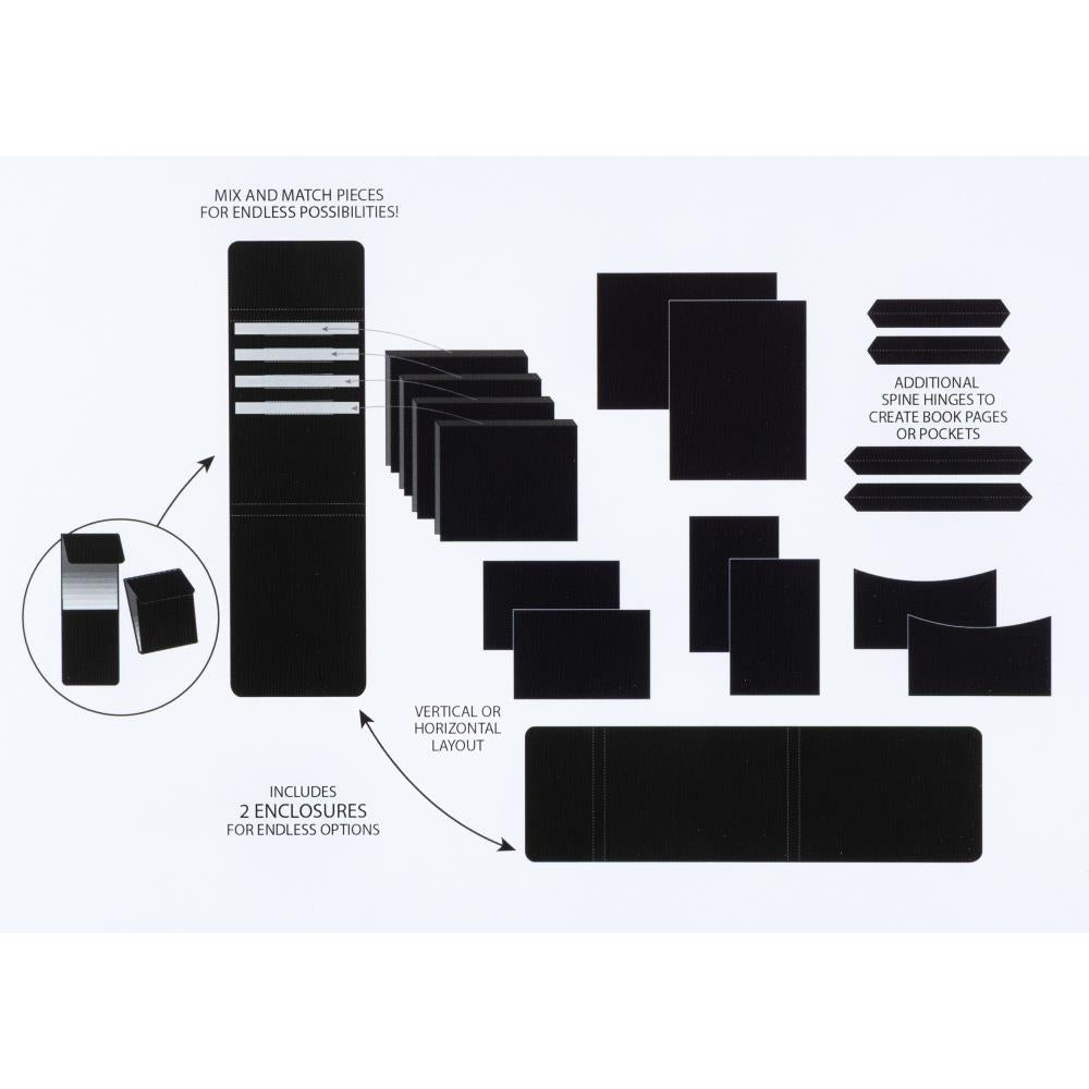 49 And Market - Create-An-Album Foundation Inserts 6x8 Assortment 1 - Black