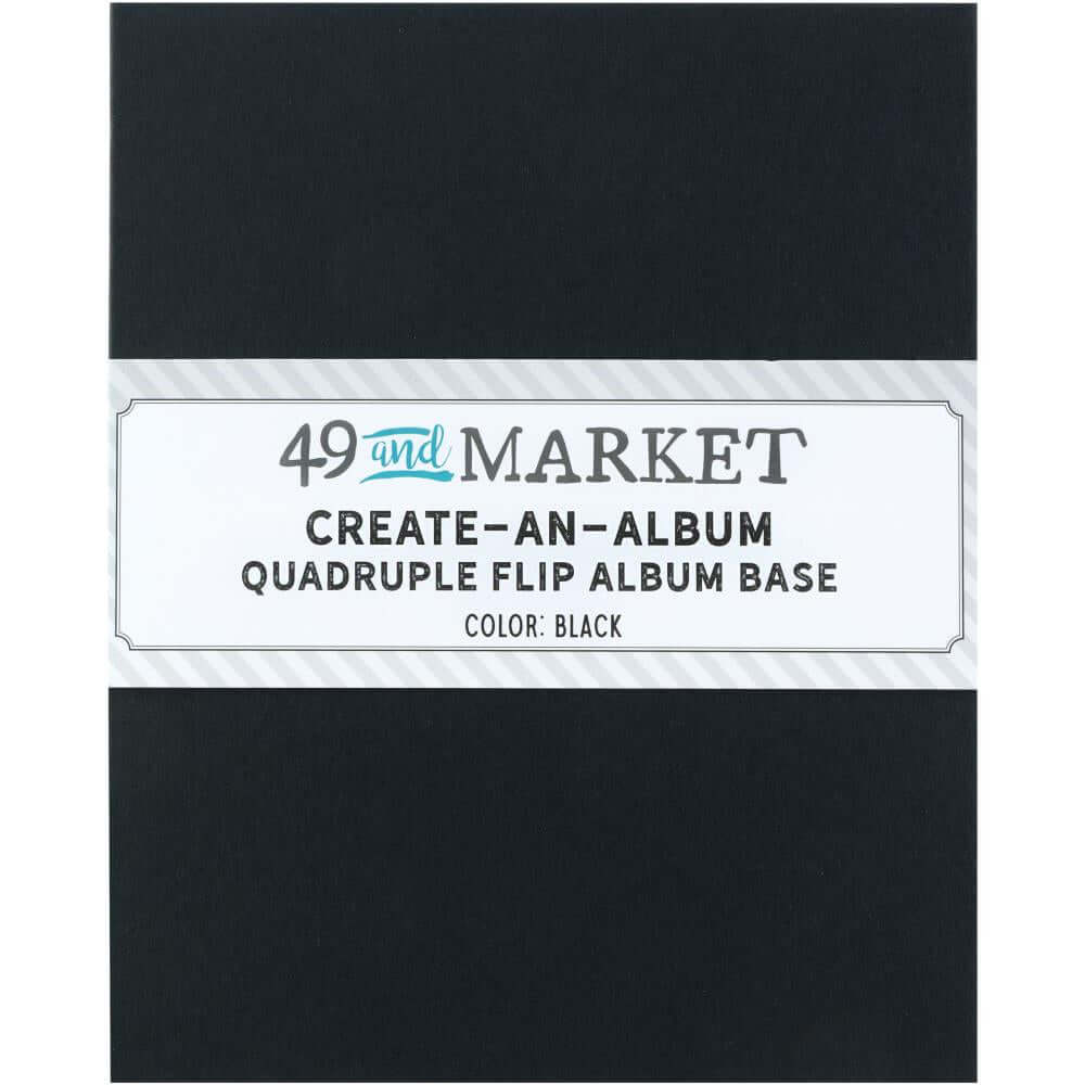 49 and Market - Create-An-Album Quadruple Flip Album Base - Black