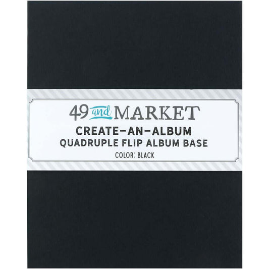 49 and Market - Create-An-Album Quadruple Flip Album Base - Black
